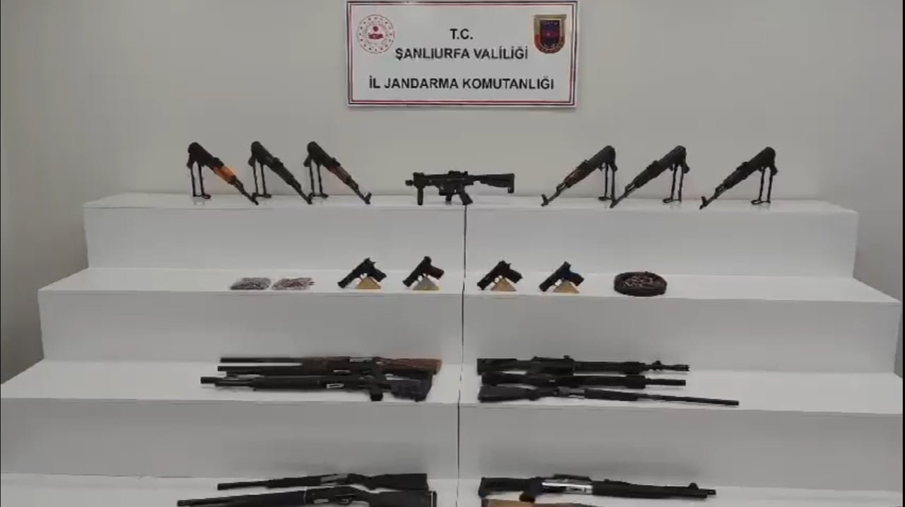 ŞANLIURFA’DA ÇOK SAYIDA SİLAH VE MÜHİMMAT ELE GEÇİRİLDİ: 7 GÖZALTI