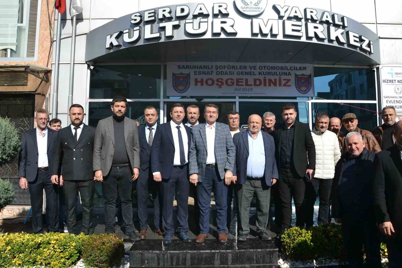 SARUHANLI ŞOFÖRLER VE OTOMOBİLCİLER ESNAF ODASI’NIN TEK LİSTEYLE YAPILAN GENEL KURULUNDA MEVCUT...