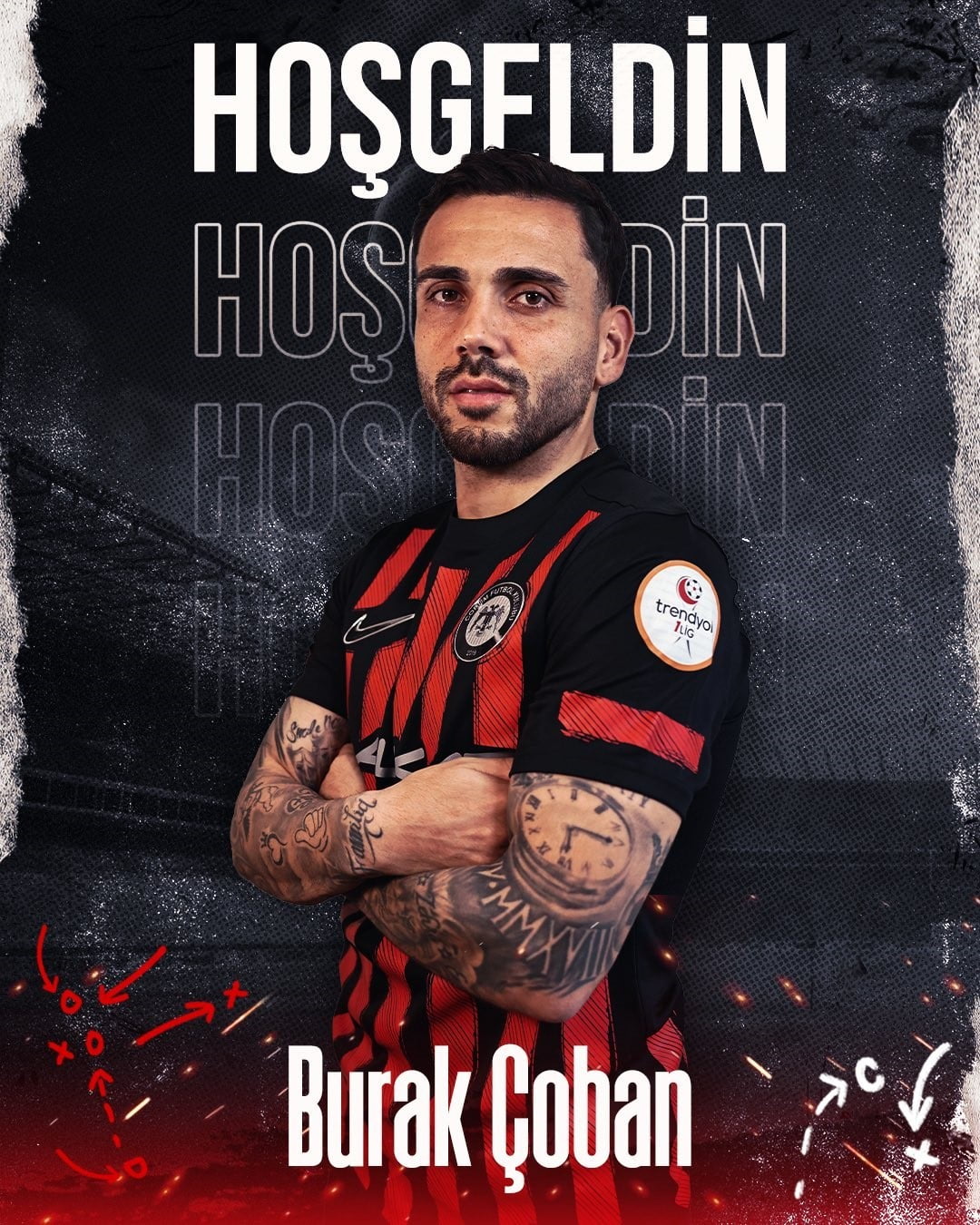 TRENDYOL 1. LİG EKİPLERİNDEN ÇORUM FK, BURAK ÇOBAN İLE 1,5 YILLIK SÖZLEŞME İMZALADI.