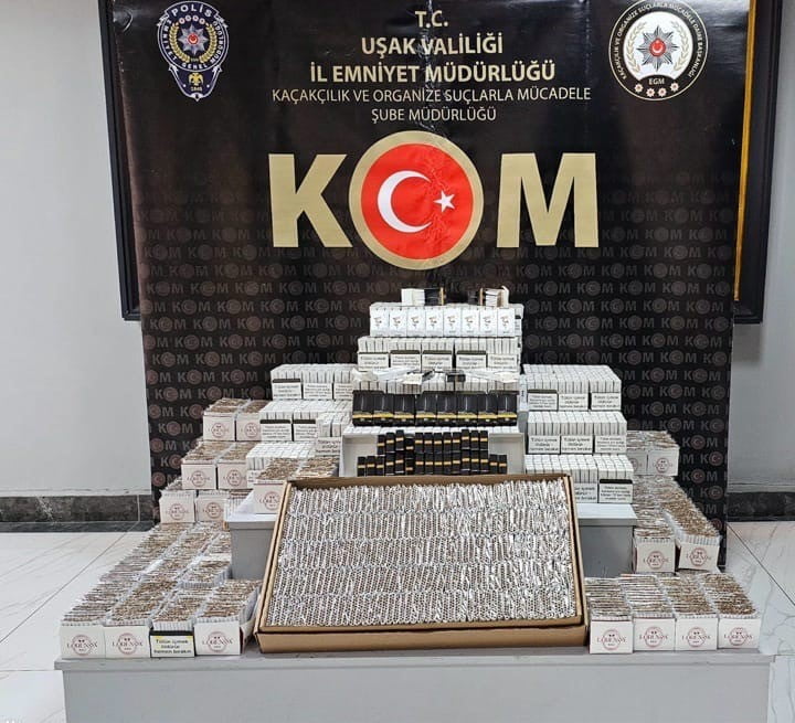 UŞAK İL EMNİYET MÜDÜRLÜĞÜ KOM ŞUBE MÜDÜRLÜĞÜ EKİPLERİNCE YAPILAN OPERASYONLARDA ÇOK SAYIDA KAÇAK...