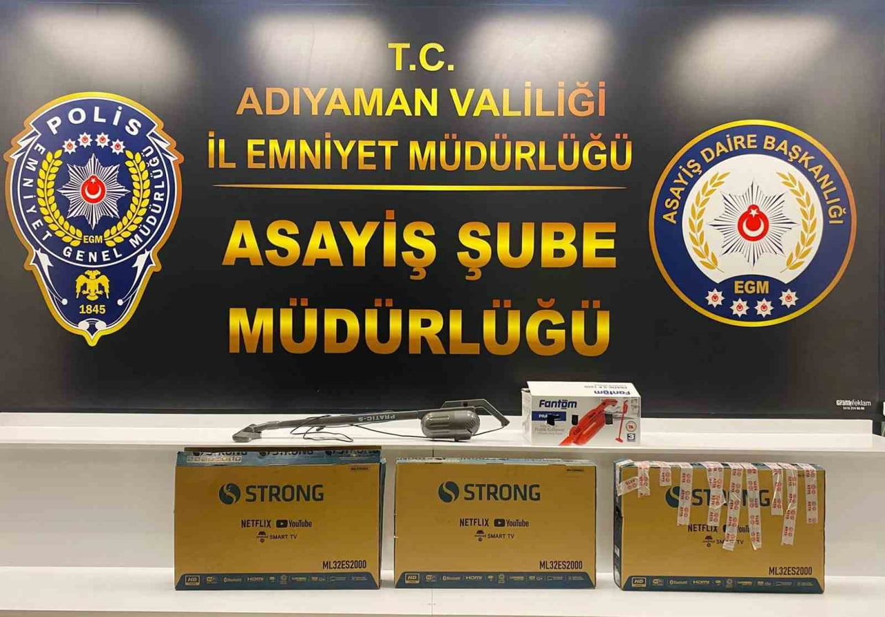 ADIYAMAN'DA DÜZENLENEN HIRSIZLIK OPERASYONUNDA YAKALANAN 2 ŞÜPHELİDEN 1'İ TUTUKLANDI.