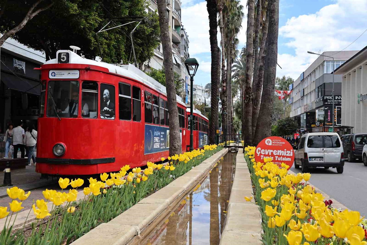 ANTALYA BÜYÜKŞEHİR BELEDİYESİ, KENDİ ÜRETİMİ OLAN LALE VE MEVSİMLİK ÇİÇEKLERLE KENTİN DÖRT BİR...