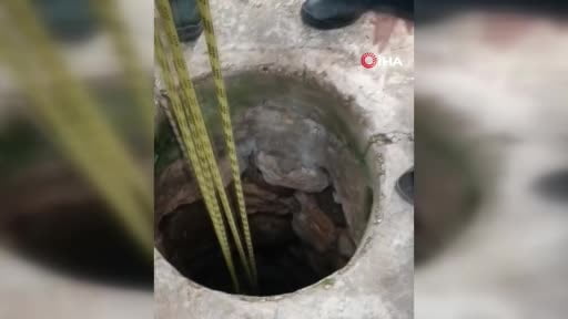 Bahçedeki kuyuya düşen 94 yaşındaki adam kurtarıldı