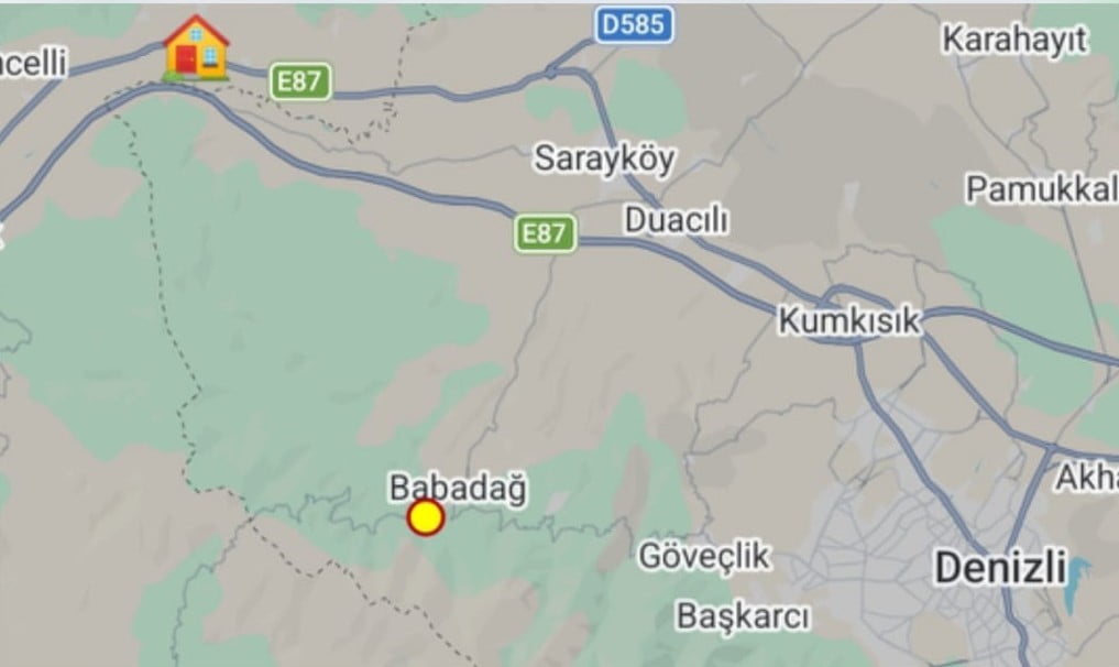 DENİZLİ’NİN BABADAĞ İLÇESİNDE SABAHA KARŞI MEYDANA GELEN 3.6 BÜYÜKLÜĞÜNDEKİ ORTA ŞİDDETLİ DEPREM...