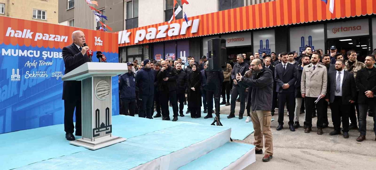 ERZURUM BÜYÜKŞEHİR BELEDİYESİ’NİN EN ÖNEMLİ EKONOMİ PROJELERİNDEN BİRİ OLAN HALK PAZARI’NIN...