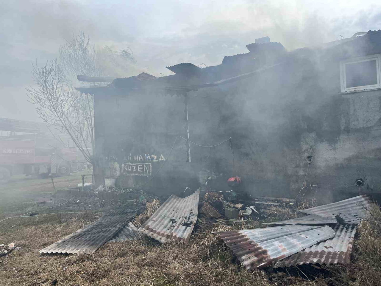 IĞDIR’DA ÇIKAN YANGINDA EV KÜLE DÖNDÜ