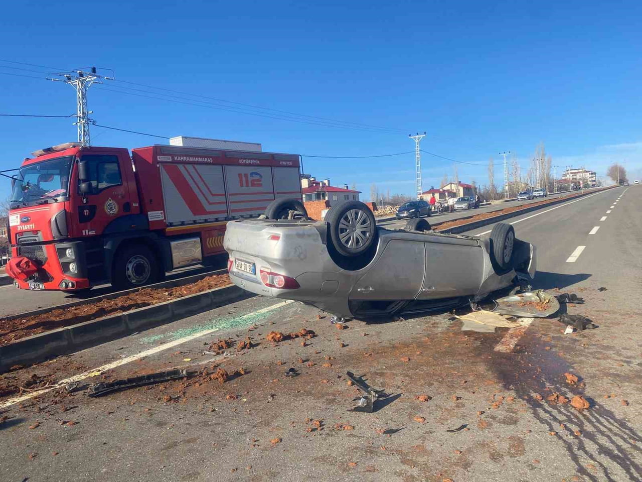 KAHRAMANMARAŞ'TA MEYDANA GELEN TRAFİK KAZASINDA 2 KİŞİ YARALANDI