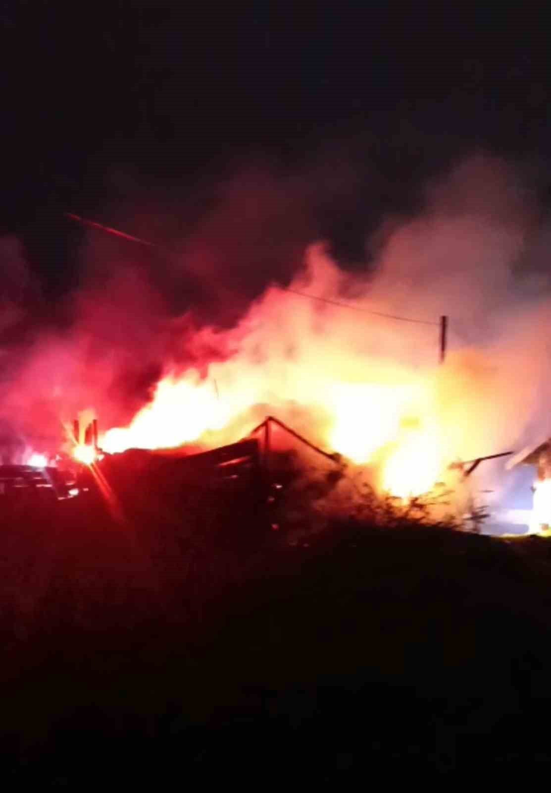 KARABÜK’ÜN ESKİPAZAR İLÇESİNDE SAMANLIK VE ODUNLUKTA ÇIKAN YANGIN HASARA YOL AÇTI.