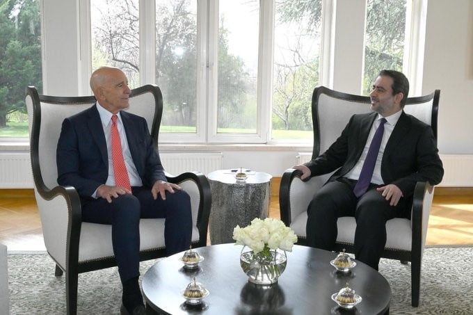 ABD’NİN SURİYE ÖZEL TEMSİLCİSİ TOM BARRACK VE SURİYE DIŞİŞLERİ BAKANI ESAD HASAN EŞ-ŞEYBÂNÎ’Yİ İLE...