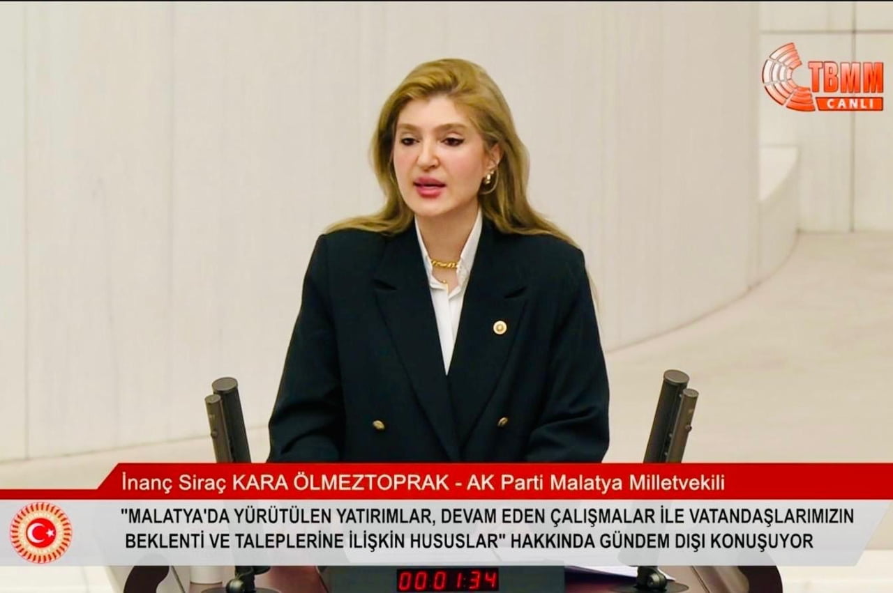 AK PARTİ MALATYA MİLLETVEKİLİ İNANÇ SİRAÇ KARA ÖLMEZTOPRAK, TBMM GENEL KURULU'NDA YAPTIĞI...