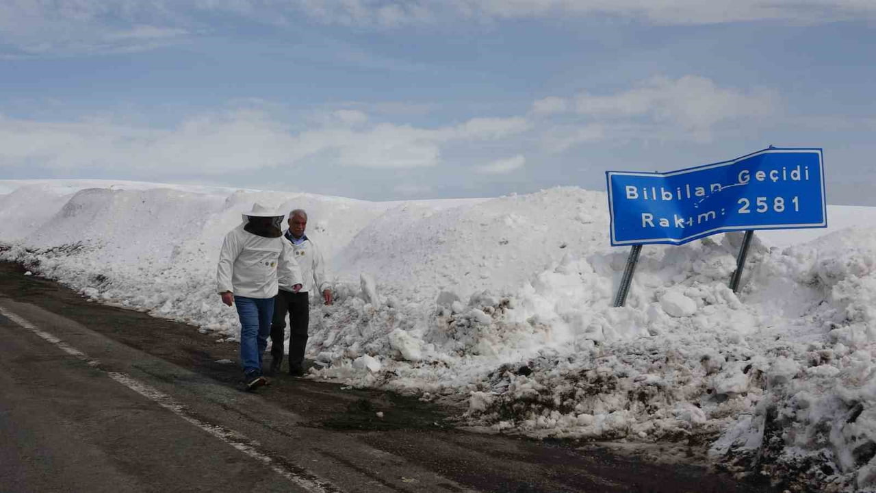ARDAHAN'DA, DENİZ SEVİYESİNDEN 2 BİN 581 METRE YÜKSEKLİKTE BULUNAN BÜLBÜLHAN GEÇİDİ'NDE BİR ARAYA...