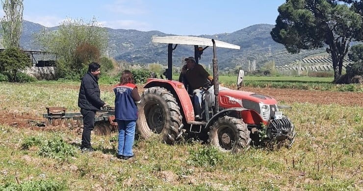 AYDIN'IN SÖKE İLÇESİNDE HUBUBAT EKİLİ ARAZİLERDE DANE KAYBI OLMAMASI İÇİN TEKNİK DENETİM...