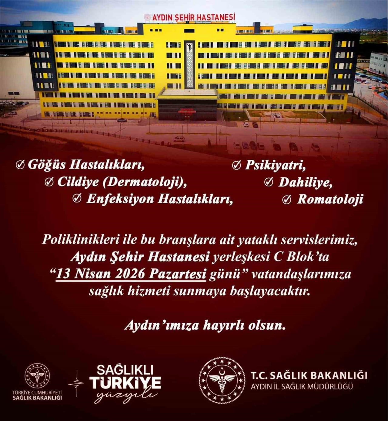 AYDIN’DA SAĞLIK ALTYAPISINI GÜÇLENDİRMEK AMACIYLA HAYATA GEÇİRİLEN YATIRIMLAR HIZ KESMEDEN DEVAM...