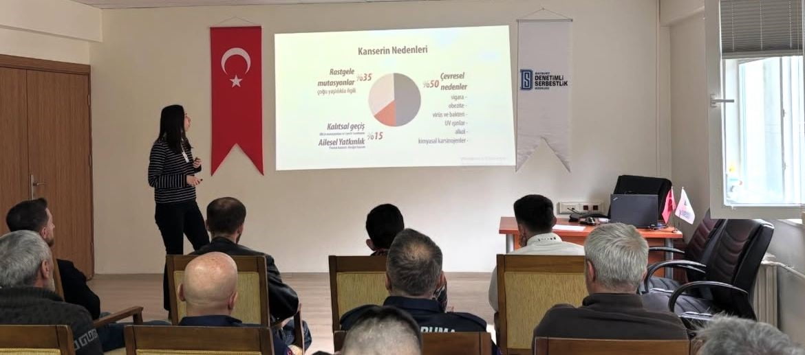 BAYBURT’TA YÜKÜMLÜLERE KANSER FARKINDALIĞI SEMİNERİ VERİLDİ