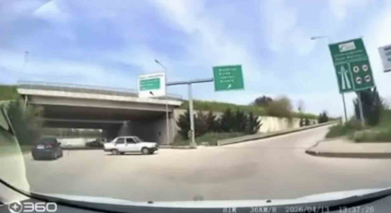 BURSA ŞEHİR HASTANESİ OTOBAN BAĞLANTI KAVŞAĞI’NDA SEYİR HALİNDE OLAN BİR SÜRÜCÜNÜN KARŞISINA, TERS...