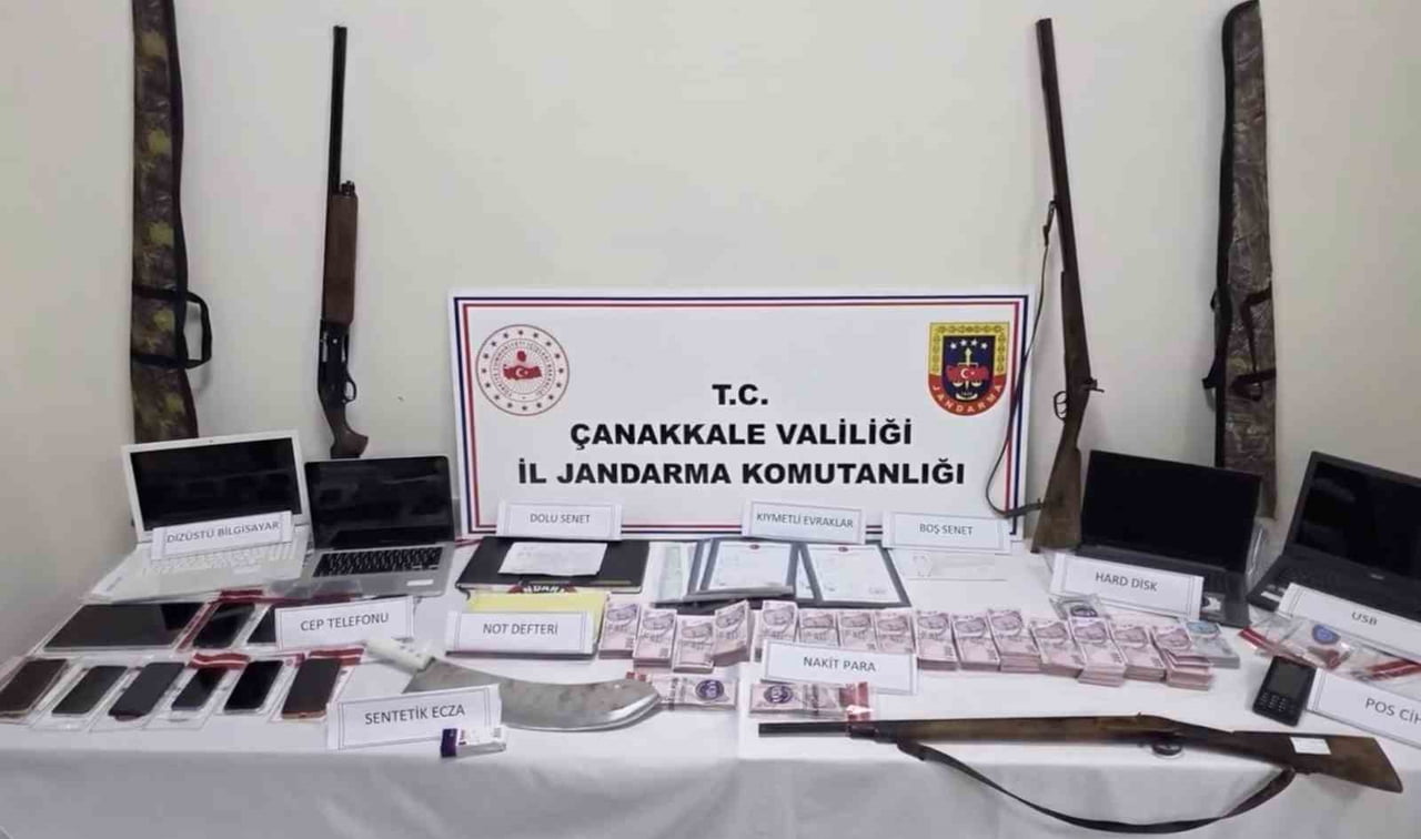 ÇANAKKALE’NİN EZİNE İLÇESİNDE ‘SUÇ İŞLEMEK AMACIYLA ÖRGÜT KURMA VE TEFECİLİK’ SUÇU İŞLEDİĞİ TESPİT...