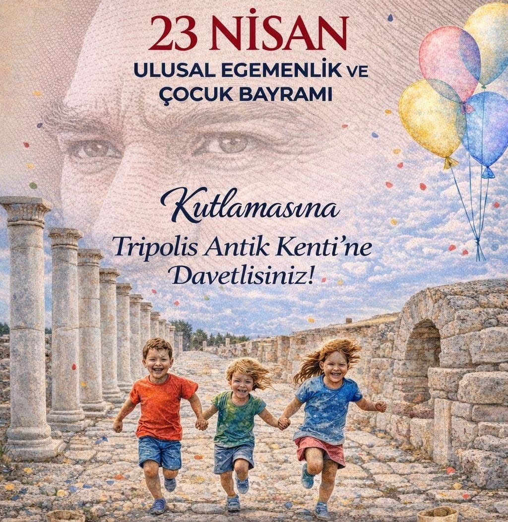 DENİZLİ’DE 23 NİSAN ULUSAL EGEMENLİK VE ÇOCUK BAYRAMI BU YIL İLK KEZ BULDAN’IN TARİHİ TRİPOLİS...