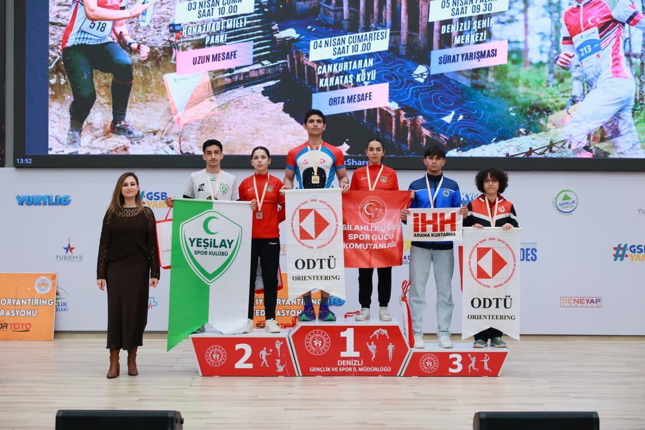 DENİZLİ’NİN EV SAHİPLİĞİNDE GERÇEKLEŞEN YEŞİLAY ORYANTİRİNG KULÜPLER TÜRKİYE ŞAMPİYONASI HONAZ...