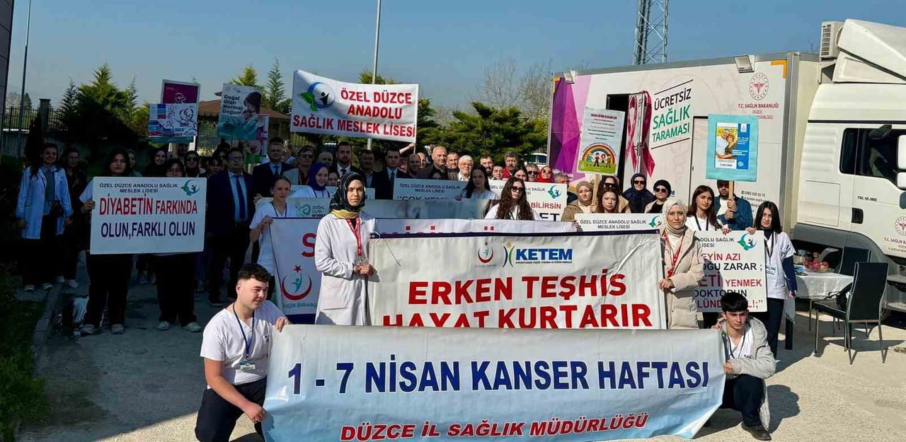 DÜZCE’NİN ÇİLİMLİ İLÇESİNDE, 1-7 NİSAN ULUSAL KANSER HAFTASI VE KALP SAĞLIĞI HAFTASI KAPSAMINDA...