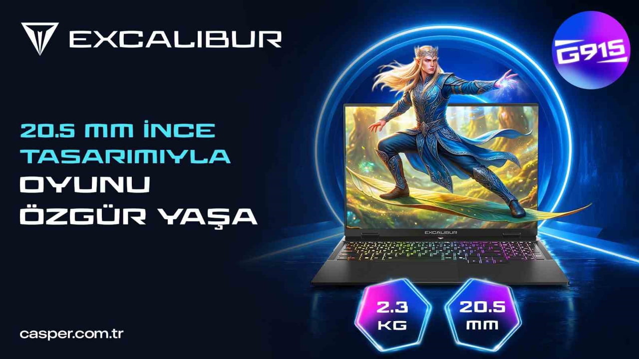 EXCALİBUR, G915 MODELİYLE İÇERİK ÜRETİMİNDEN ÇOKLU GÖREV YÖNETİMİNE KADAR TÜM SÜREÇLERİ DAHA HIZLI...