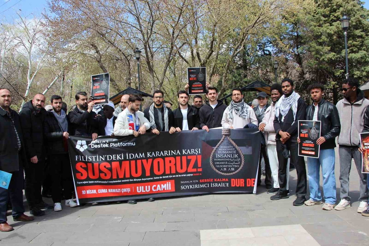 GAZİANTEP’TE İSRAİL’İN “İDAM YASASI” PROTESTO EDİLDİ