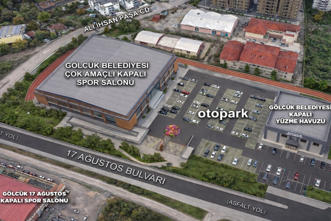 GÖLCÜK BELEDİYESİ, 12 BİN 500 METREKARELİK ALAN ÜZERİNE ÇOK AMAÇLI KAPALI SPOR SALONU VE 5...