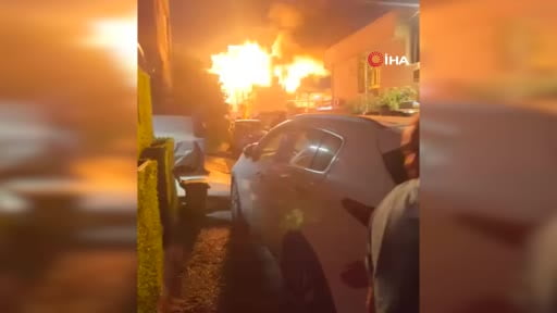 Irak'ın başkenti Bağdat'ta gece saatlerinde bir eve insansız hava aracı (İHA) düşmesi sonucu 2...