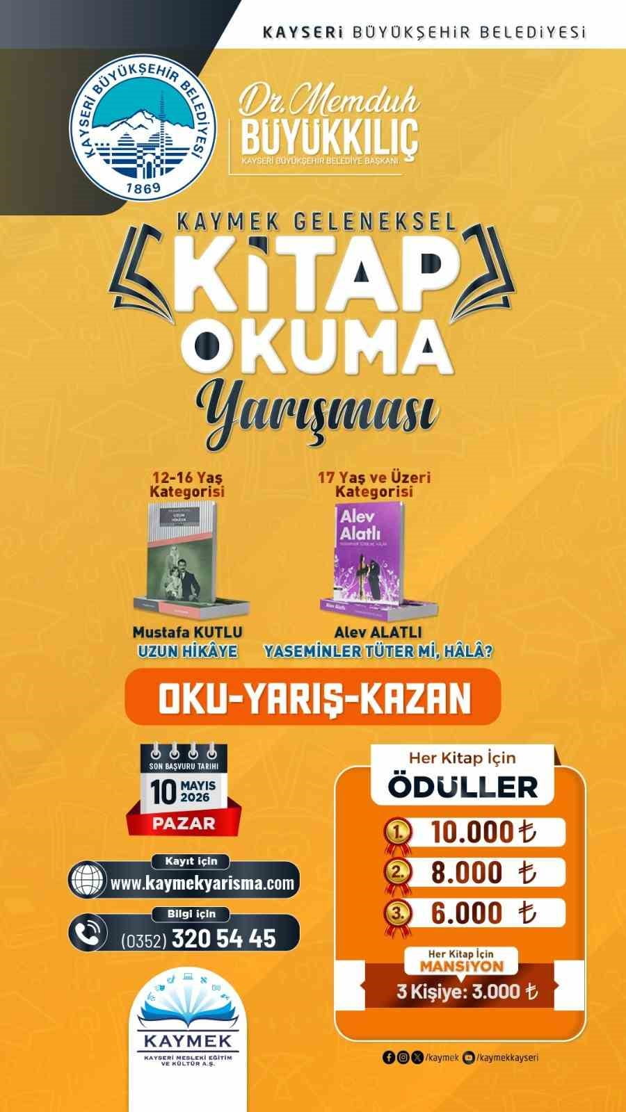 KAYSERİ BÜYÜKŞEHİR BELEDİYESİ BÜNYESİNDEKİ KAYMEK A.Ş., GELENEKSEL HALE GETİRDİĞİ KİTAP OKUMA...