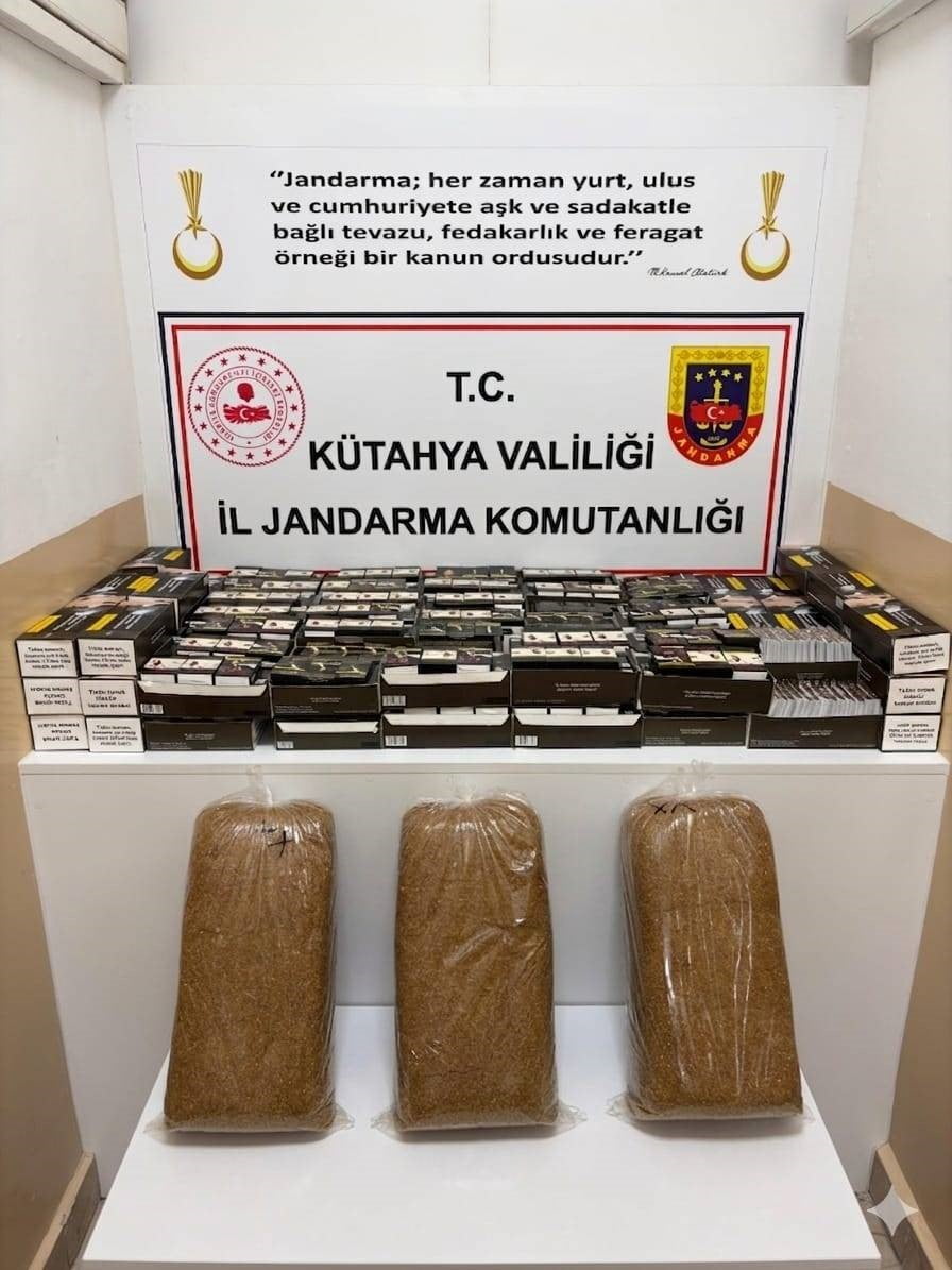 KÜTAHYA’DA KAÇAK TÜTÜN VE SİGARA OPERASYONU