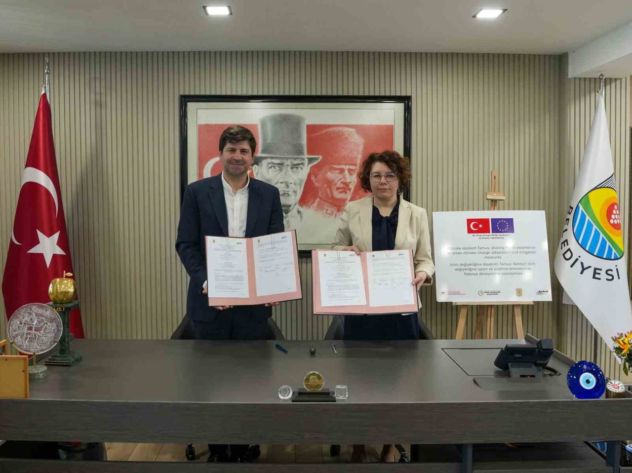MERSİN’İN TARSUS İLÇESİNDE, TARSUS BELEDİYESİ İLE POLONYA’NIN WARKA BELEDİYESİ ARASINDA AVRUPA...