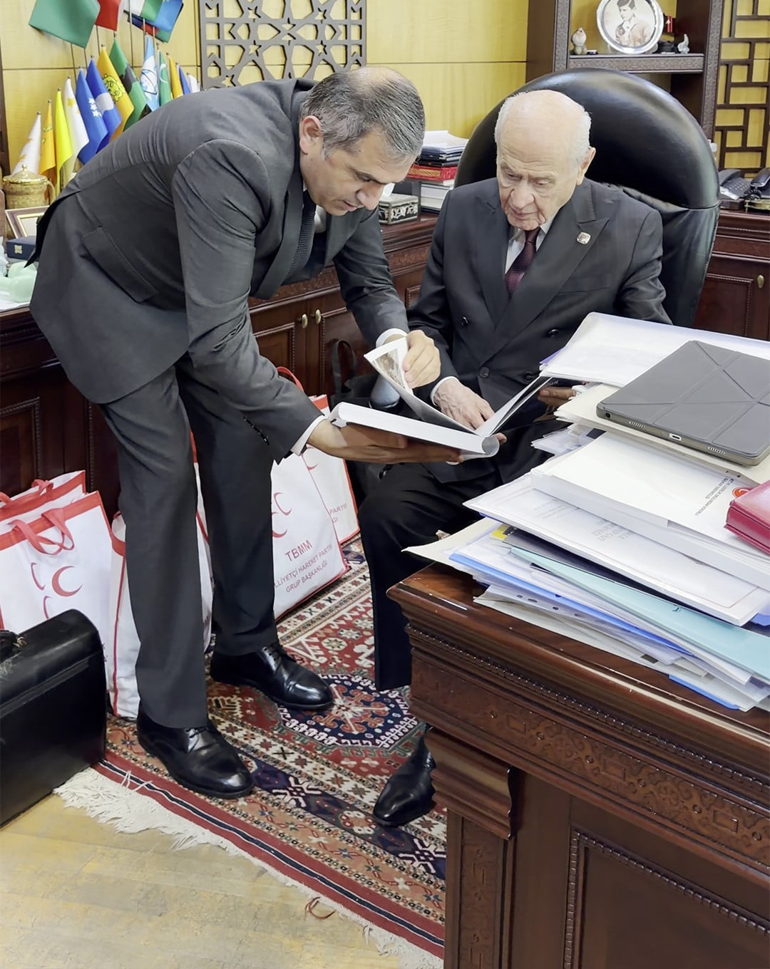 MİLLİYETÇİ HAREKET PARTİSİ (MHP) SAMSUN İL BAŞKANI BURHAN MUCUR, MHP GENEL BAŞKANI DEVLET...