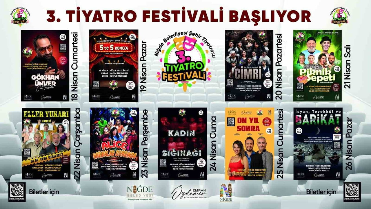NİĞDE’DE 3. TİYATRO FESTİVALİ HEYECANI BAŞLIYOR