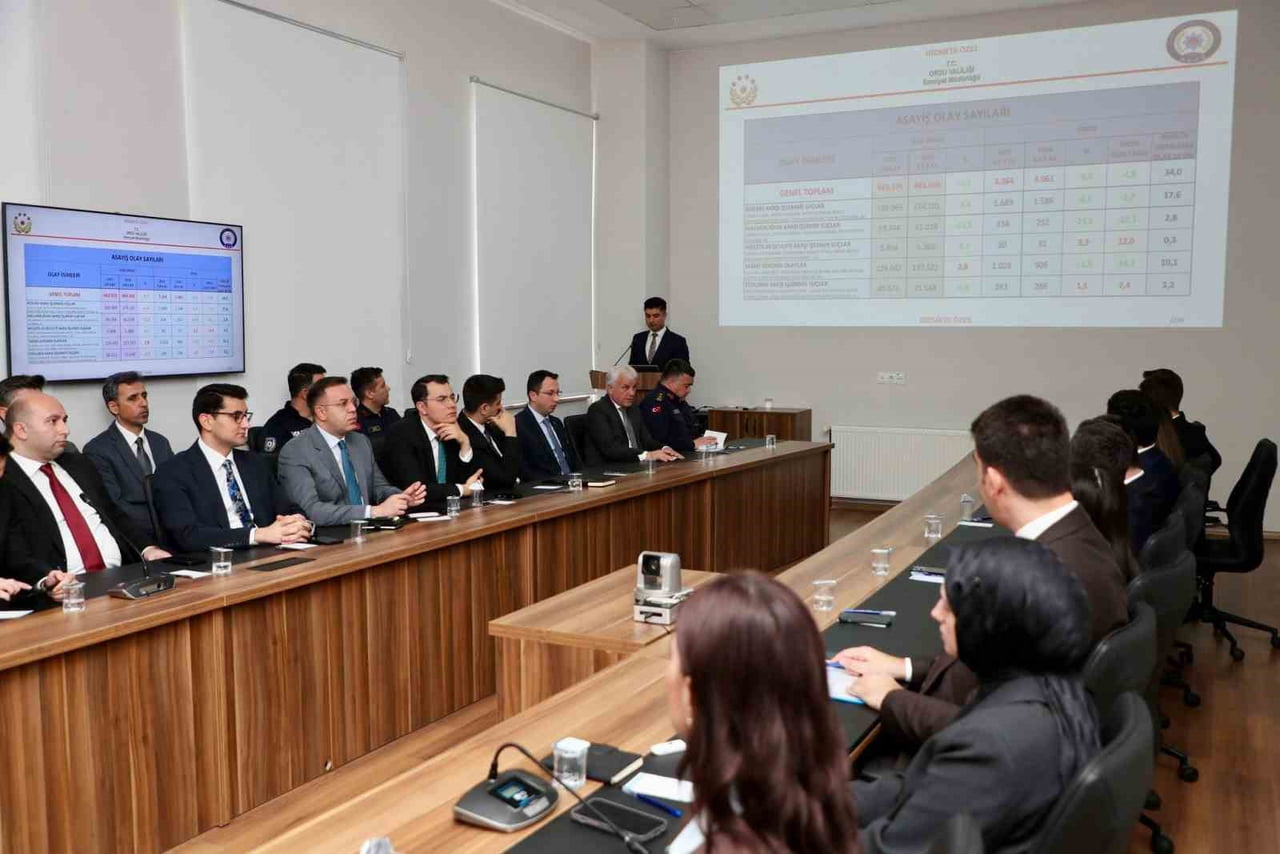 ORDU VALİLİĞİ TOPLANTI SALONUNDA, MART AYI İL GÜVENLİK, ASAYİŞ VE KOORDİNASYON TOPLANTISI...