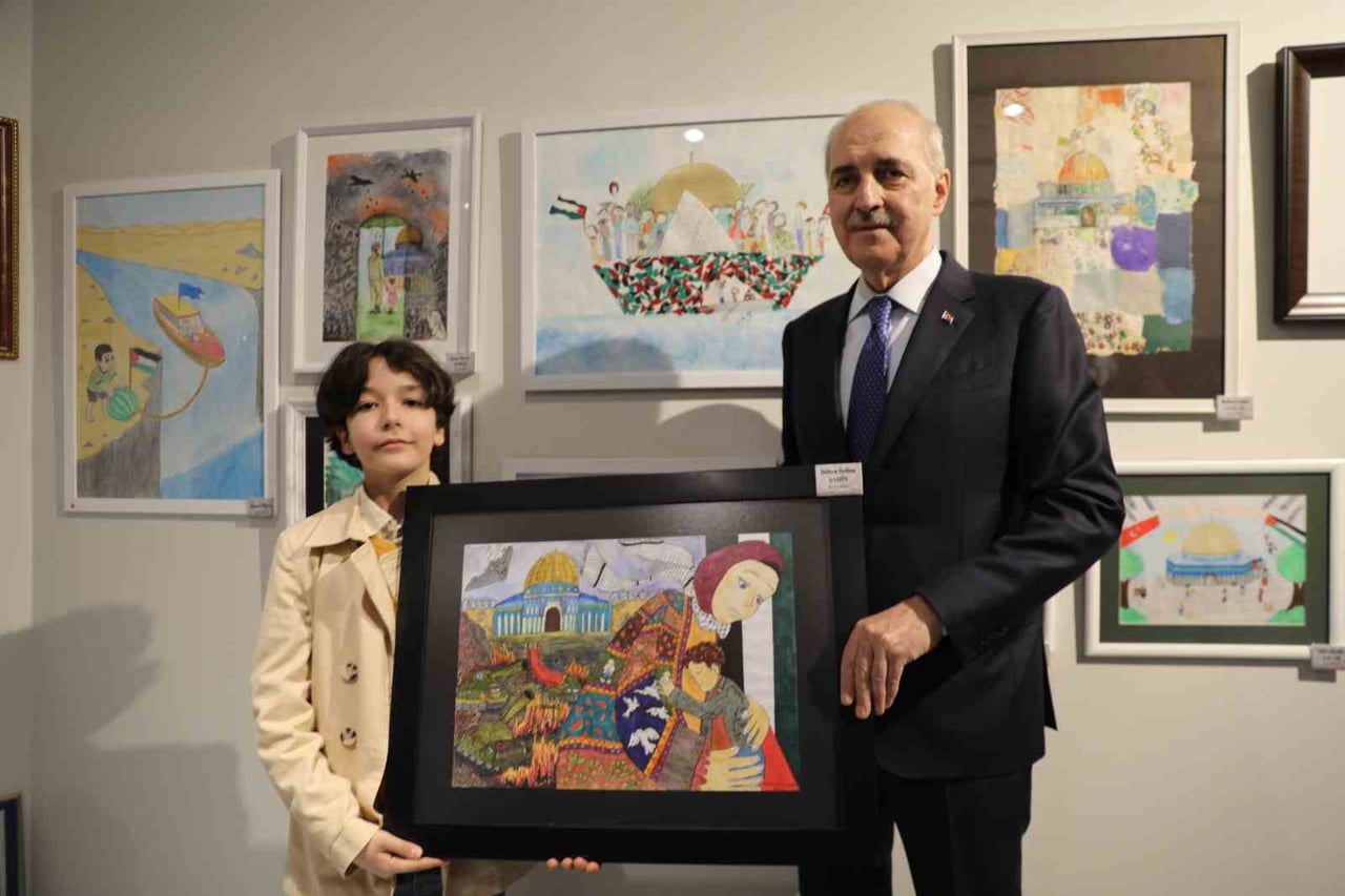 "GAZZELİ ANNE VE ÇOCUKLAR İÇİN DÜNYAYA SES VER" TEMALI KARMA SANAT SERGİSİNİN AÇILIŞINA TÜRKİYE...