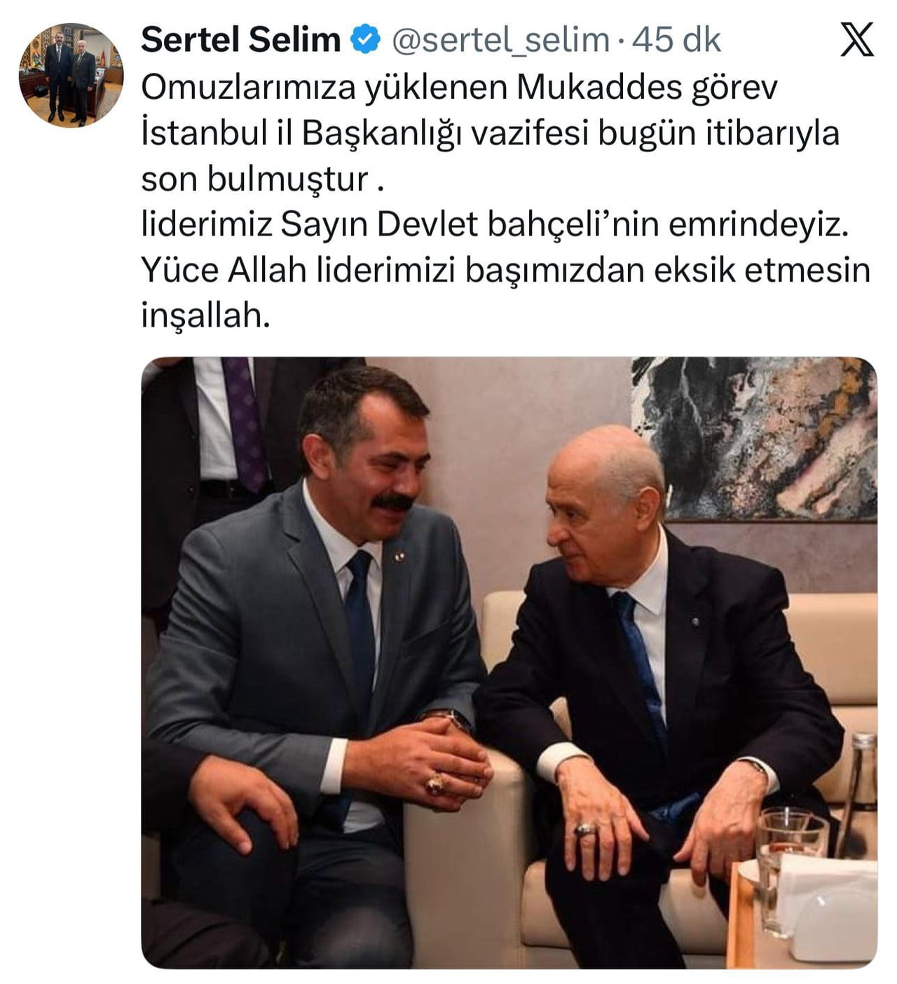 SERTEL SELİM'İN PAYLAŞIMI