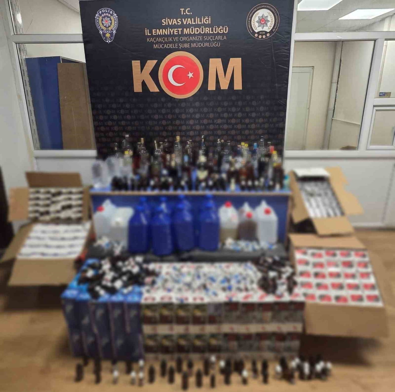 SİVAS’TA KAÇAK ALKOL OPERASYONU DÜZENLENDİ BİR KİŞİYE YASAL İŞLEM YAPILDI.