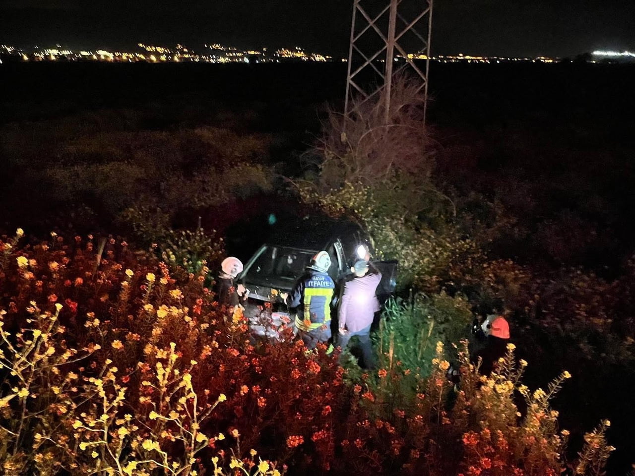 TARLAYA UÇAN OTOMOBİLİN SÜRÜCÜSÜ YARALANDI.