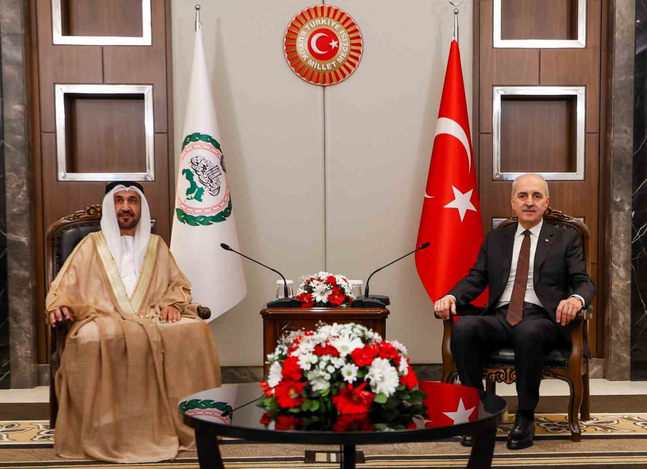 TBMM BAŞKANI KURTULMUŞ, ARAP PARLAMENTOSU BAŞKANI ALYAMMAHİ İLE GÖRÜŞTÜ