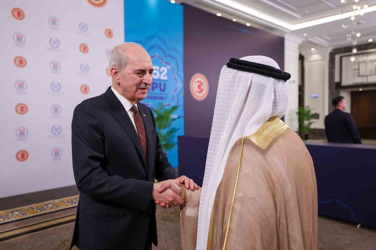 TBMM BAŞKANI KURTULMUŞ, ARAP PARLAMENTOSU BAŞKANI ALYAMMAHİ İLE GÖRÜŞTÜ