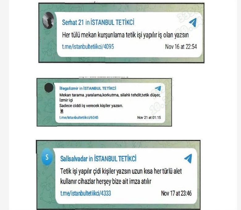 TELEGRAM İSİMLİ SOSYAL MEDYA PLATFORMU ÜZERİNDEN YAPILAN PAYLAŞIMLAR