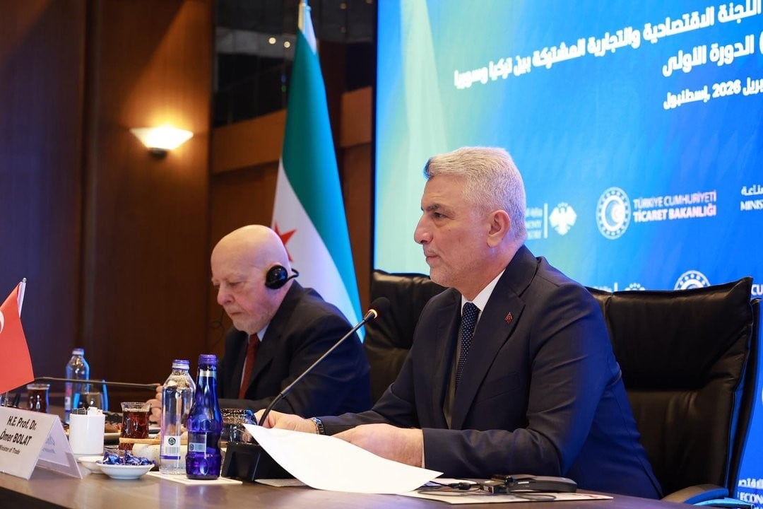 TİCARET BAKANI ÖMER BOLAT, SURİYE EKONOMİ VE SANAYİ BAKANI NİDAL EL-ŞA'AR VE BERABERİNDEKİ HEYET...