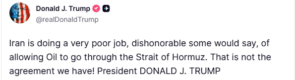 TRUMP’TAN İRAN’A HÜRMÜZ BOĞAZI UYARISI