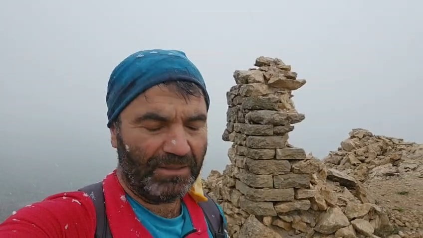 TÜRKİYE DAĞCILIK FEDERASYONU SPORCUSU MEHMET FATİH AKTÜRK, "AŞAĞIDA BAHAR YAŞANIRKEN, YUKARIDA...