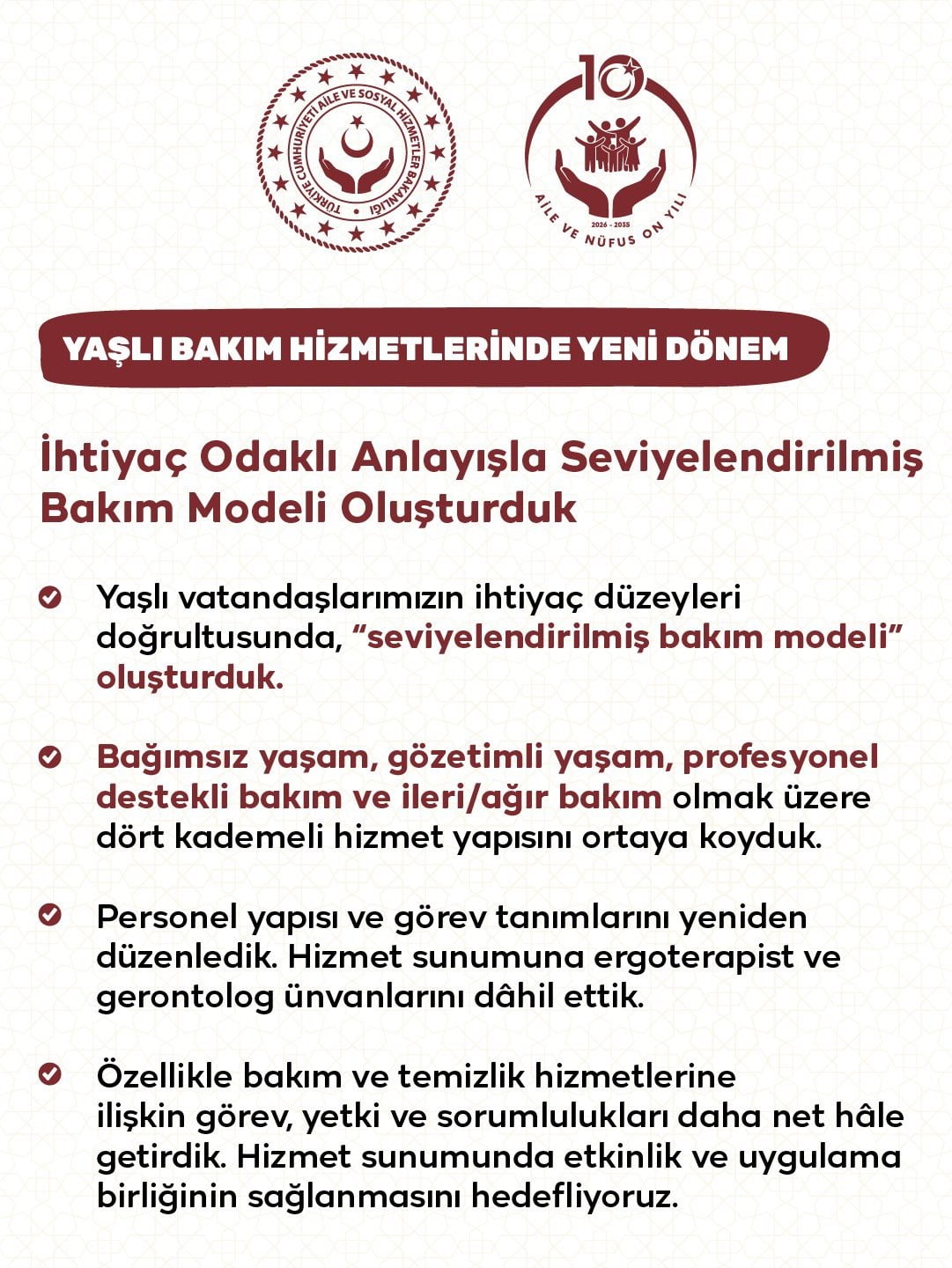 AİLE VE SOSYAL HİZMETLER BAKANLIĞI TARAFINDAN RESMİ GAZETE’DE YAYIMLANAN HUZUREVLERİ İLE HUZUREVİ...