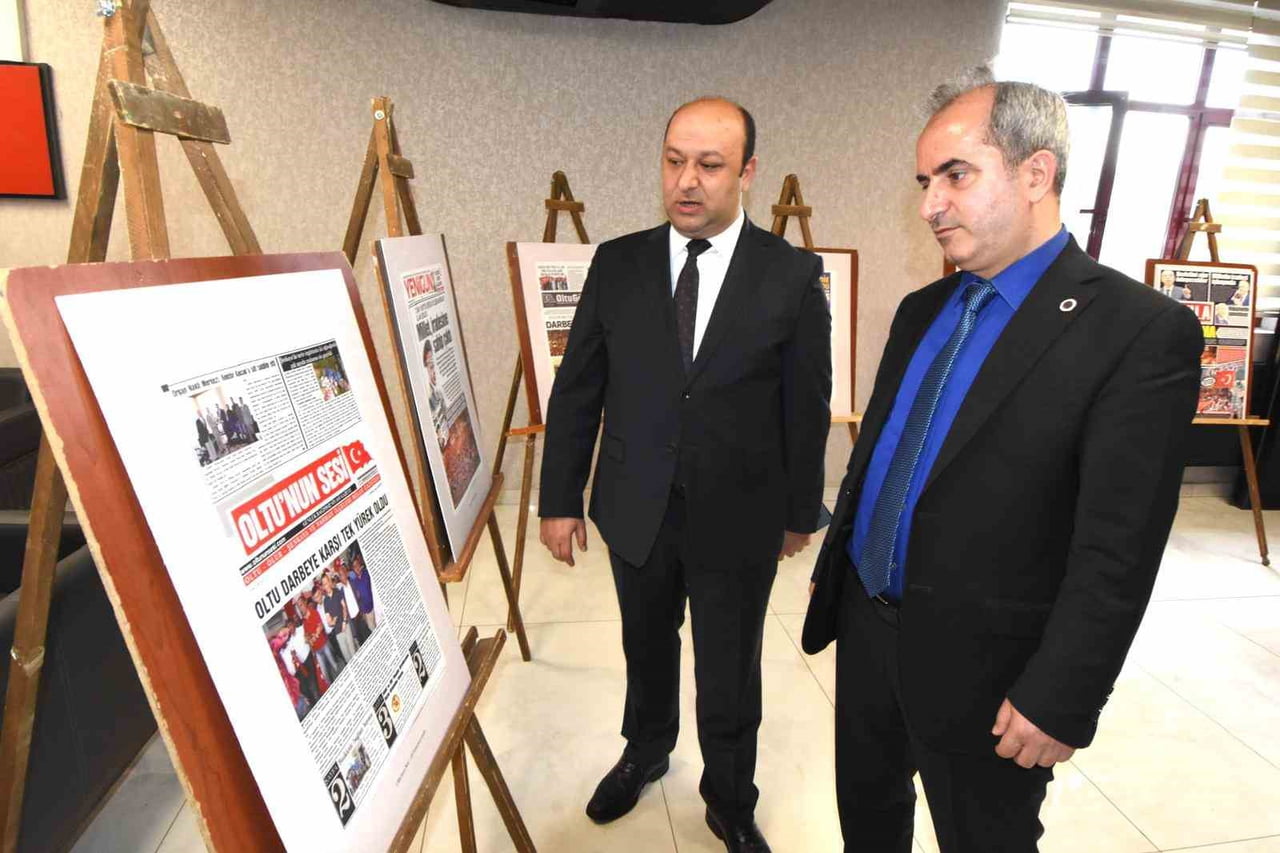 ATATÜRK ÜNİVERSİTESİ İLE BASIN İLAN KURUMU İŞ BİRLİĞİNDE DÜZENLENEN "15 TEMMUZ MANŞETLERİ...