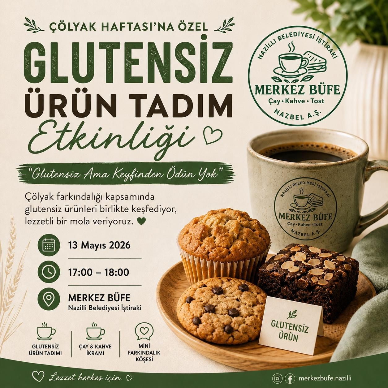 AYDIN’IN NAZİLLİ İLÇESİNDE, ÇÖLYAK HAFTASI KAPSAMINDA TOPLUMDA FARKINDALIK OLUŞTURMAK VE GLÜTENSİZ...