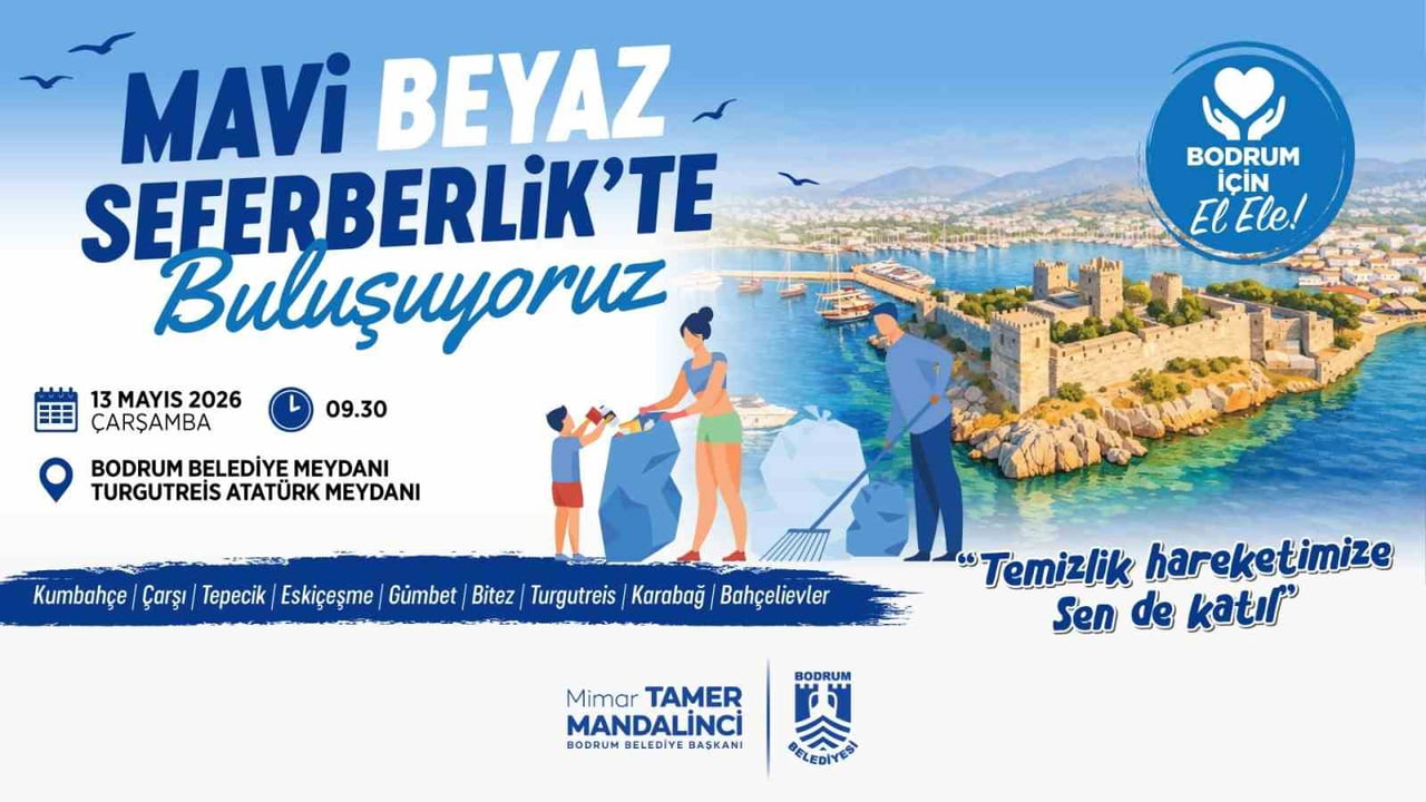 BODRUM BELEDİYE BAŞKANI TAMER MANDALİNCİ’NİN KOORDİNASYONUNDA BODRUM BELEDİYESİ TARAFINDAN "MAVİ...