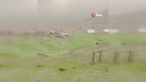 Çamlıdere yaylalarında dolu yağışı