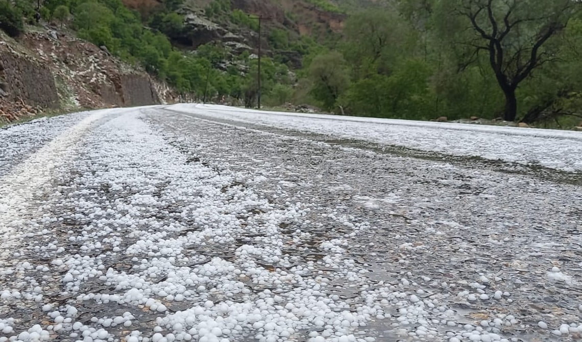 ÇAYIRLI’DA DOLU YAĞIŞI ETKİLİ OLDU