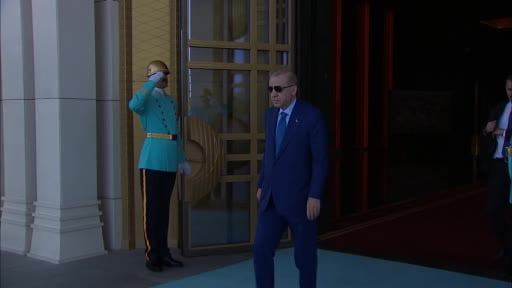 Cumhurbaşkanı Erdoğan, Cezayir Cumhurbaşkanı Tebbun’u törenle karşıladı